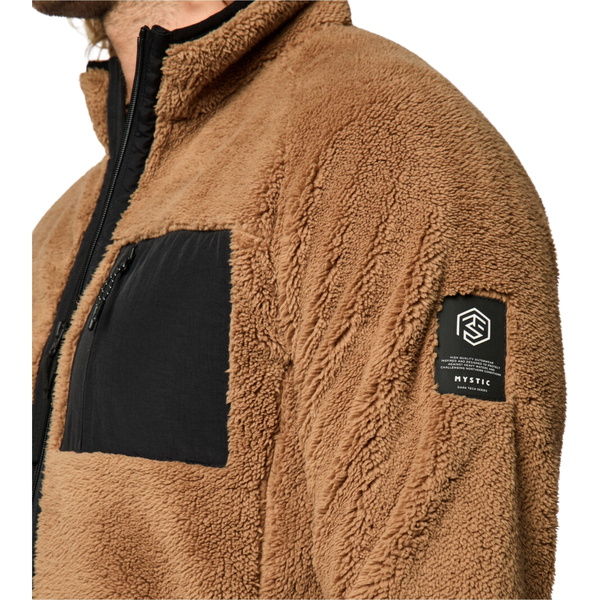 2026 Mystic Da Uomo Dark Tech Series Teddy Zip Thru Fleece 35104.23 - Slate Brown